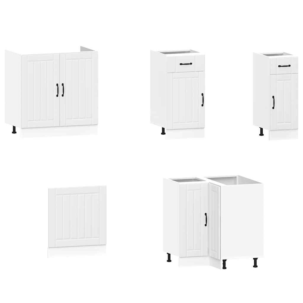 11 Piece Kitchen Cabinet Set Lucca White Engineered Wood