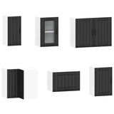 11 Piece Kitchen Cabinet Set Lucca Black Engineered Wood