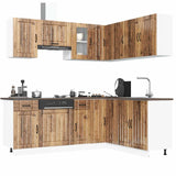 11 Piece Kitchen Cabinet Set Lucca Old Wood Engineered Wood