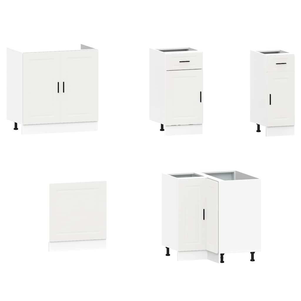 11 Piece Kitchen Cabinet Set Porto White Engineered Wood