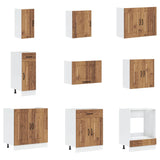 14 Piece Kitchen Cabinet Set Kalmar Old Wood Engineered Wood