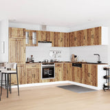 14 Piece Kitchen Cabinet Set Lucca Old Wood Engineered Wood