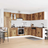 14 Piece Kitchen Cabinet Set Porto Old Wood Engineered Wood