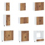 14 Piece Kitchen Cabinet Set Porto Old Wood Engineered Wood