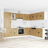 14 Piece Kitchen Cabinet Set Porto Artisan Oak Engineered Wood