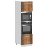 Oven Cabinets 2 pcs Lucca Old Wood Engineered Wood