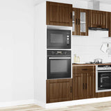 Oven Cabinets 2 pcs Kalmar Brown Oak Engineered Wood