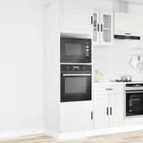 Oven Cabinets 2 pcs Porto Gloss White Engineered Wood