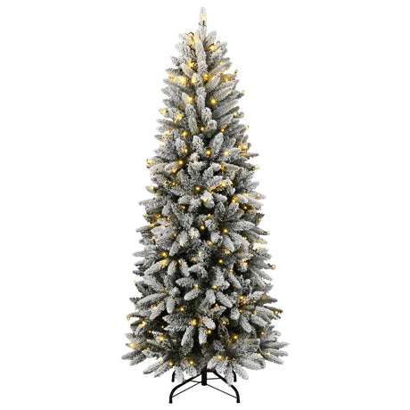 Artificial Christmas Tree 150 LEDs and Flocked Snow 120 cm