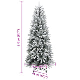 Artificial Christmas Tree 300 LEDs and Flocked Snow 210 cm