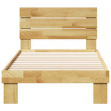 Bed Frame with Headboard without Mattress 100x200 cm Solid Wood Oak