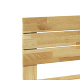 Bed Frame with Headboard without Mattress 100x200 cm Solid Wood Oak