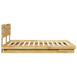 Bed Frame with Headboard without Mattress 160x200 cm Solid Wood Oak