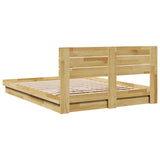 Bed Frame with Headboard without Mattress 160x200 cm Solid Wood Oak