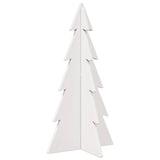 Wooden Christmas Tree for Decoration White 59.5 cm Solid Wood Pine