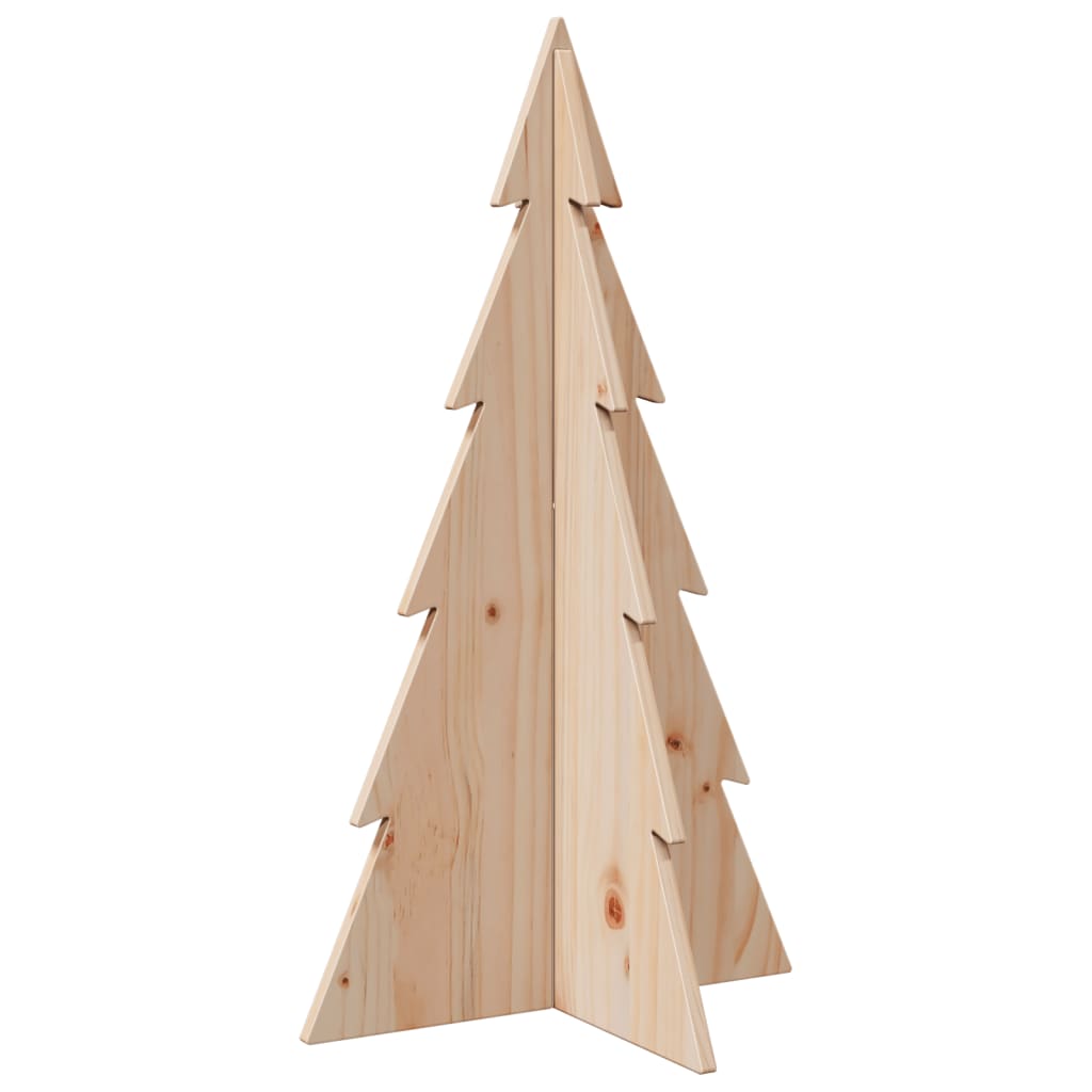 Wooden Christmas Tree for Decoration 80 cm Solid Wood Pine