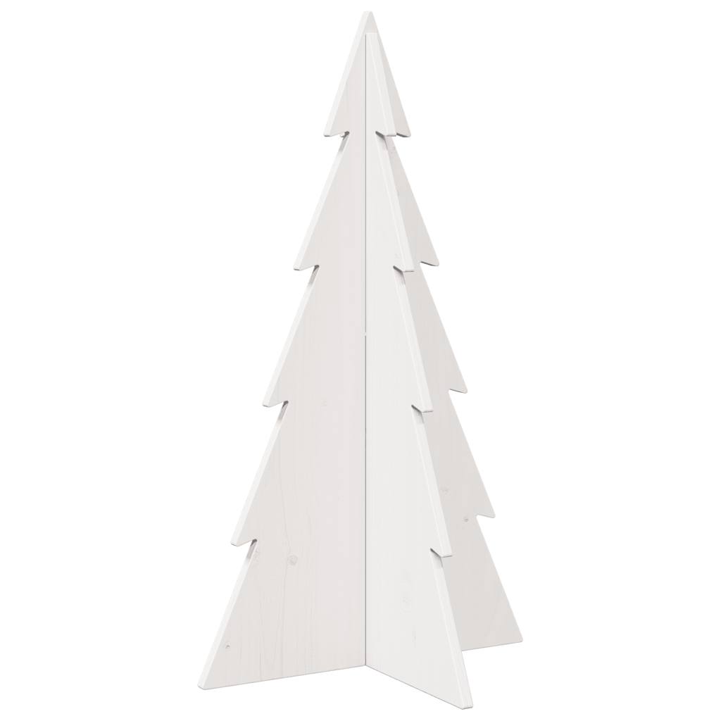 Wooden Christmas Tree for Decoration White 80 cm Solid Wood Pine