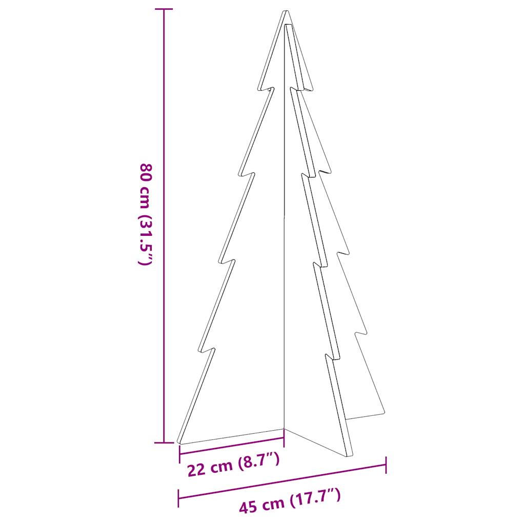 Wooden Christmas Tree for Decoration Wax Brown 80 cm Solid Wood Pine