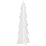 Wooden Christmas Tree for Decoration White 112 cm Solid Wood Pine