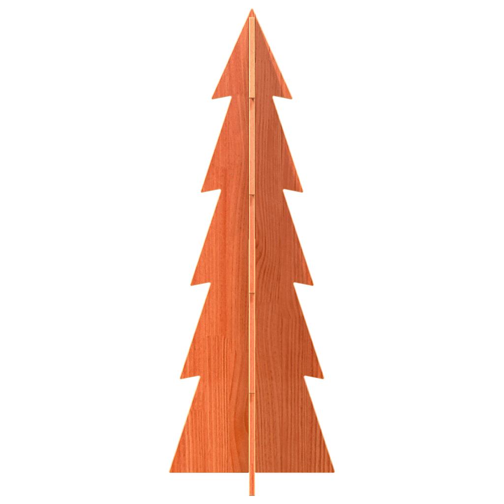 Wooden Christmas Tree for Decoration Wax Brown 112 cm Solid Wood Pine