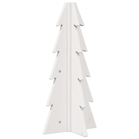 Wooden Christmas Tree for Decoration White 49 cm Solid Wood Pine