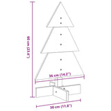 Wooden Christmas Tree for Decoration White 60 cm Solid Wood Pine