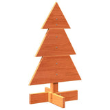 Wooden Christmas Tree for Decoration Wax Brown 60 cm Solid Wood Pine