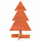 Wooden Christmas Tree for Decoration Wax Brown 60 cm Solid Wood Pine