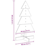 Wooden Christmas Tree for Decoration White 80 cm Solid Wood Pine