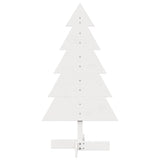 Wooden Christmas Tree for Decoration White 100 cm Solid Wood Pine