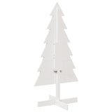 Wooden Christmas Tree for Decoration White 120 cm Solid Wood Pine