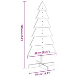 Wooden Christmas Tree for Decoration Wax Brown 120 cm Solid Wood Pine