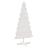 Wooden Christmas Tree for Decoration White 150 cm Solid Wood Pine