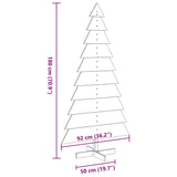 Wooden Christmas Tree for Decoration White 180 cm Solid Wood Pine