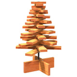 Wooden Christmas Tree for Decoration Wax Brown 60 cm Solid Wood Pine