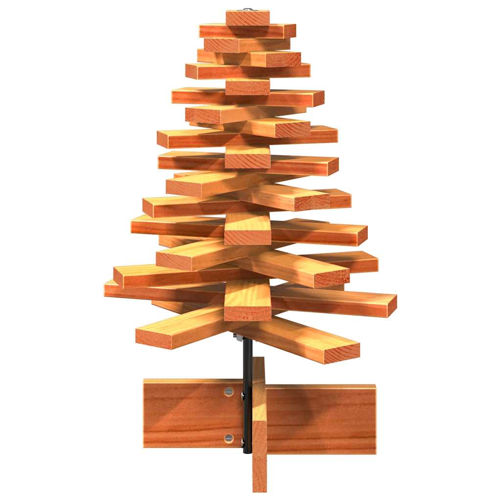 Wooden Christmas Tree for Decoration Wax Brown 60 cm Solid Wood Pine