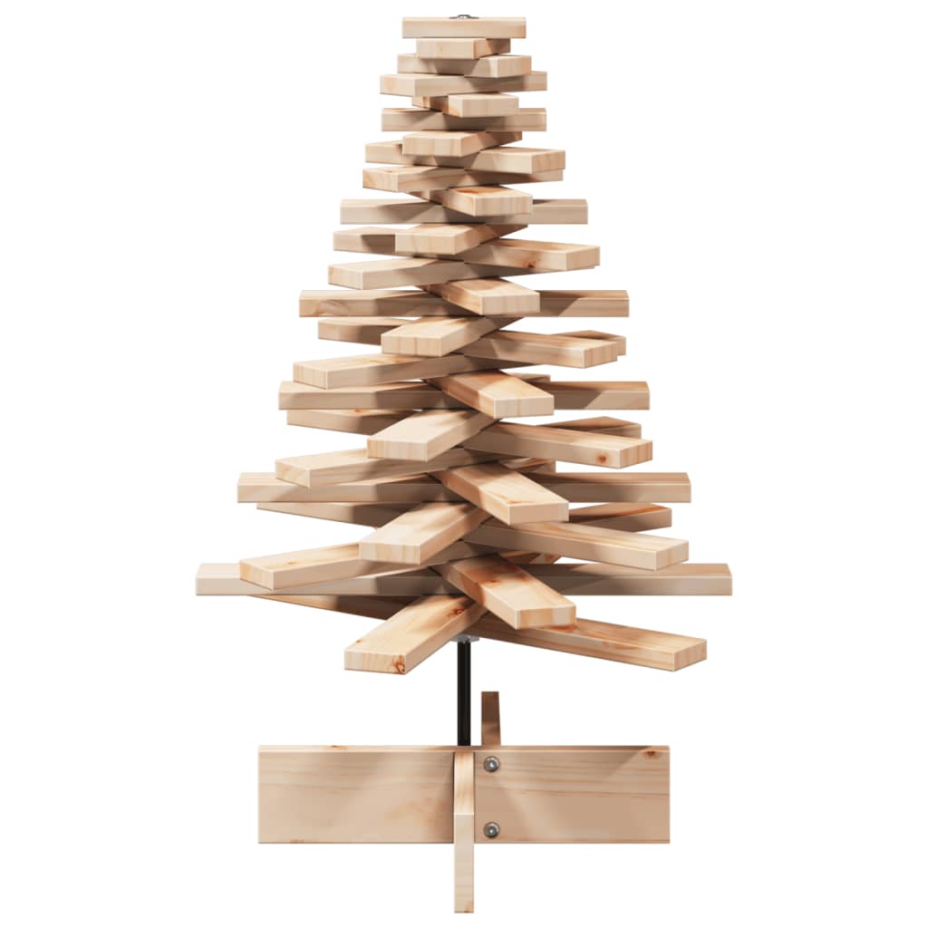 Wooden Christmas Tree for Decoration 80 cm Solid Wood Pine