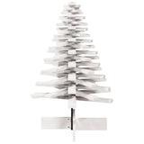 Wooden Christmas Tree for Decoration White 100 cm Solid Wood Pine