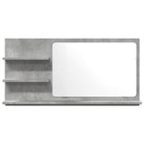 Bathroom Mirror Cabinet Concrete Grey 90x11x45 cm Engineered Wood