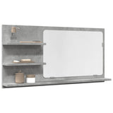 Bathroom Mirror Cabinet Concrete Grey 90x11x45 cm Engineered Wood