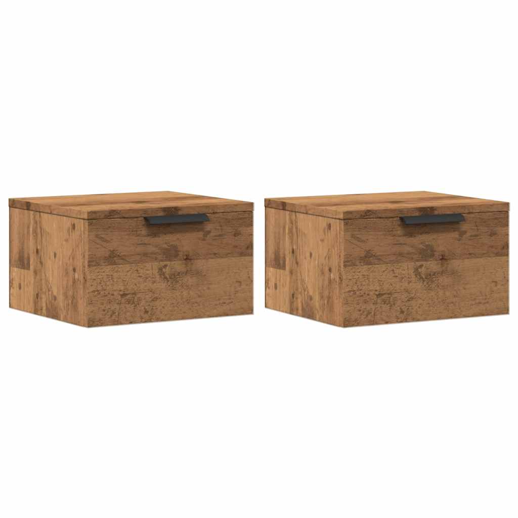 Wall-mounted Bedside Cabinets 2 pcs Artisan Oak 34x30x20 cm