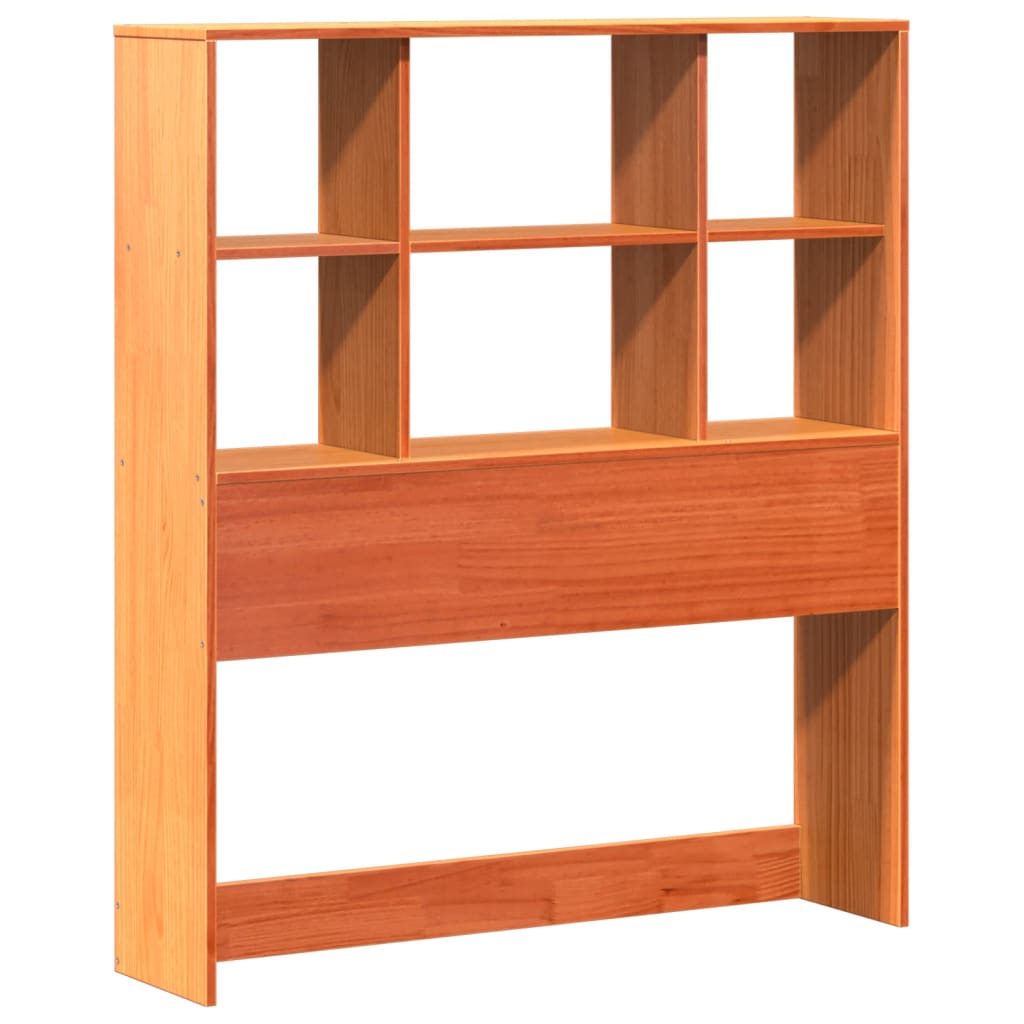 Bookcase Bed without Mattress Wax Brown 75x190 cm Small Single Solid Wood Pine