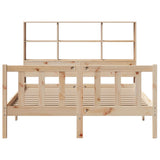 Bookcase Bed without Mattress 150x200 cm King Size Solid Wood Pine