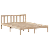 Bookcase Bed without Mattress 150x200 cm King Size Solid Wood Pine