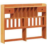 Bookcase Bed without Mattress Wax Brown 120x190cm Solid Wood Pine