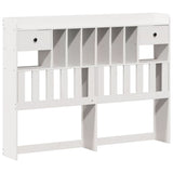 Bookcase Bed without Mattress White 160x200 cm Solid Wood Pine