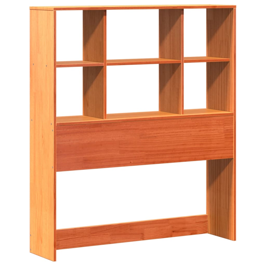 Bookcase Bed without Mattress Wax Brown 90x190 cm Single Solid Wood Pine