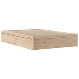 Bed Frame without Mattress 135x190 cm Double Solid Wood Pine