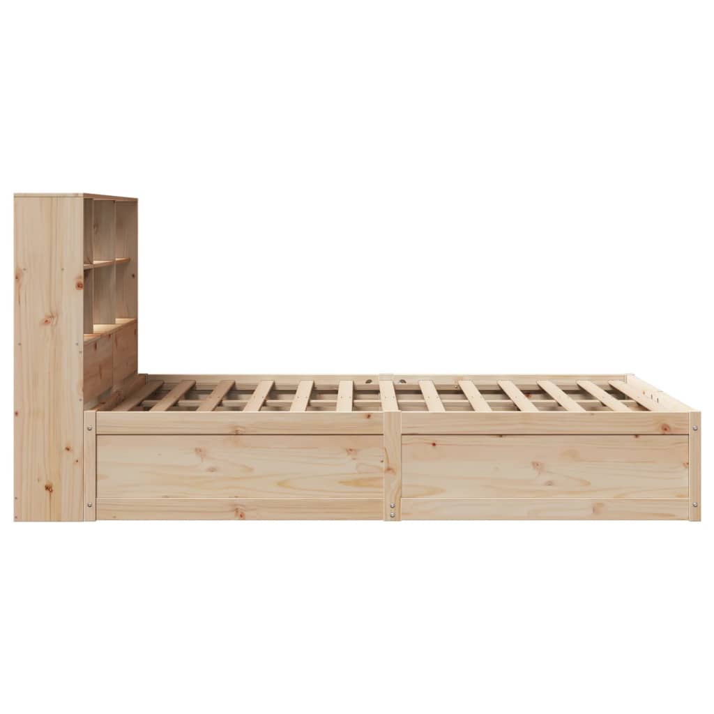 Bed Frame without Mattress 135x190 cm Double Solid Wood Pine