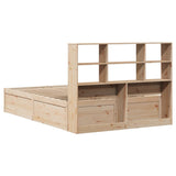 Bed Frame without Mattress 135x190 cm Double Solid Wood Pine